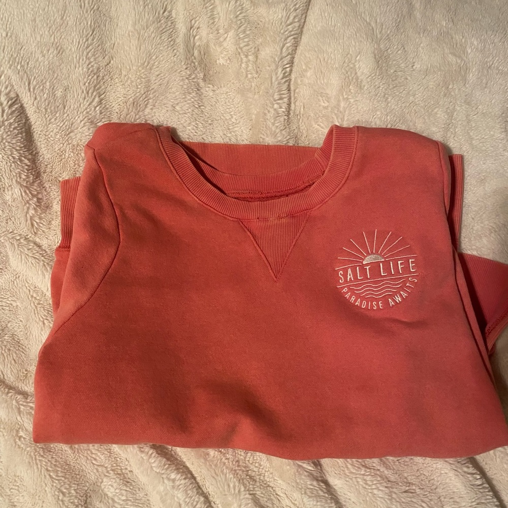Coral crew neck